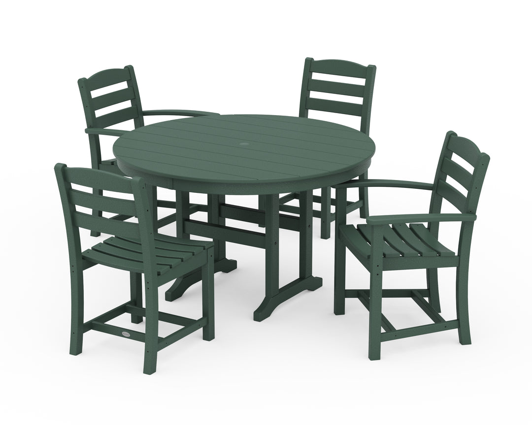 POLYWOOD® La Casa Café 5-Piece Round Farmhouse Dining Set
