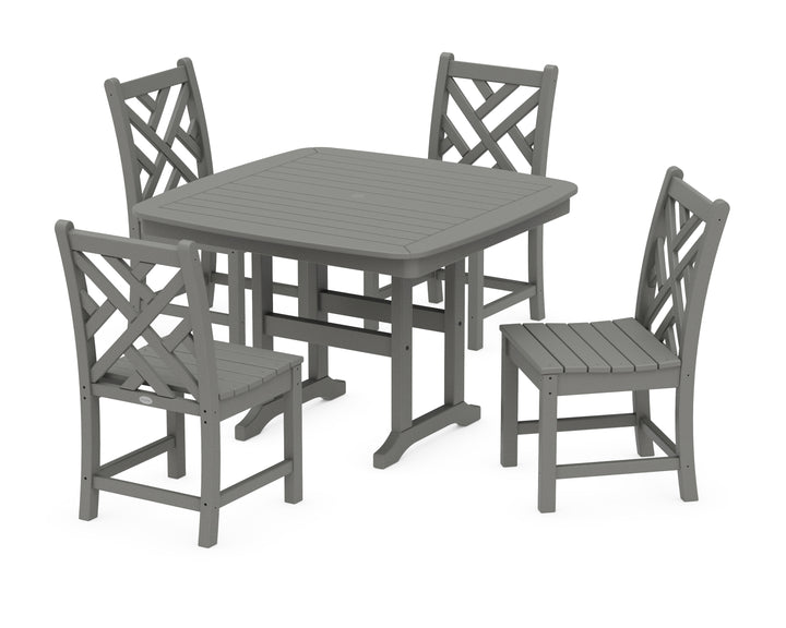 POLYWOOD® Chippendale Side Chair 5-Piece Dining Set with Trestle Legs