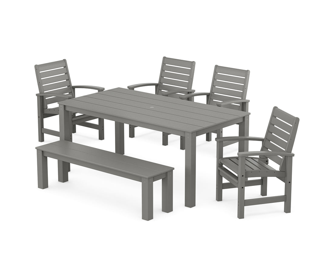 POLYWOOD® Signature 6-Piece Parsons Dining Set with Bench