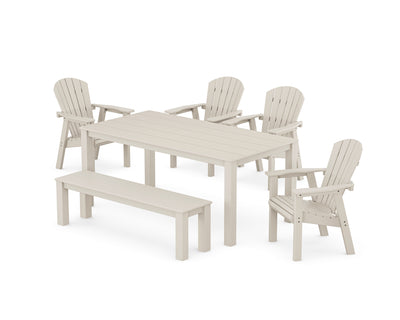 Seashell 6-Piece Parsons Dining Set with Bench