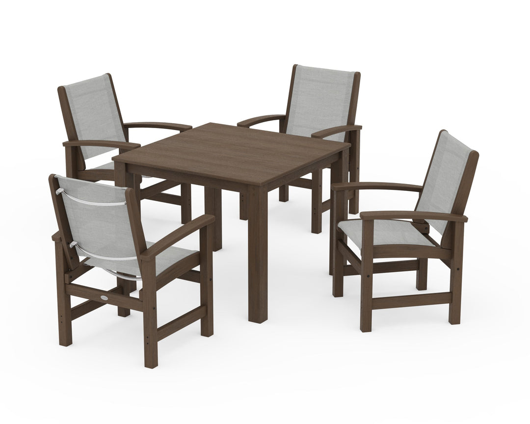 POLYWOOD® Coastal 5-Piece Parsons Dining Set