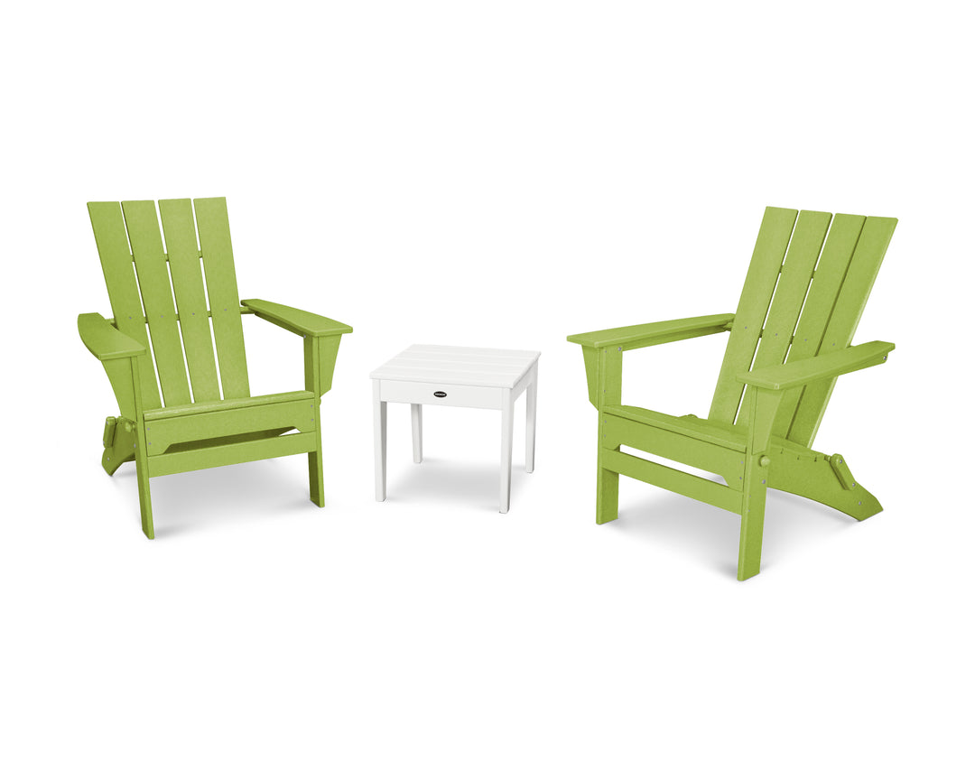 POLYWOOD® Quattro Folding Chair 3-Piece Adirondack Set