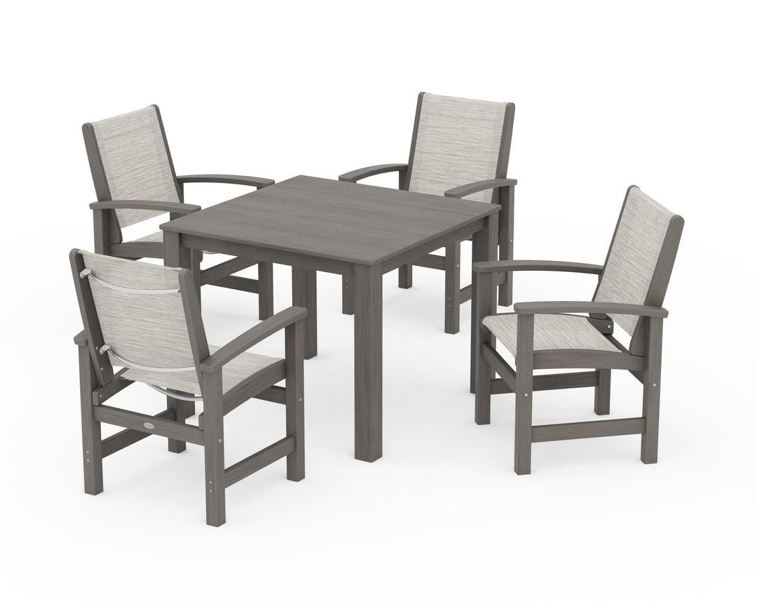 POLYWOOD® Coastal 5-Piece Parsons Dining Set