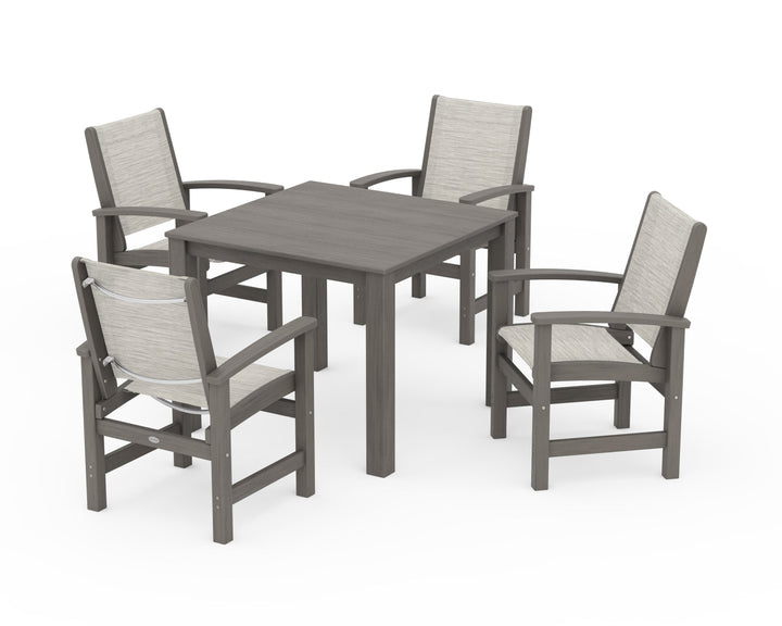 POLYWOOD® Coastal 5-Piece Parsons Dining Set