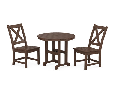 Braxton Side Chair 3-Piece Round Dining Set