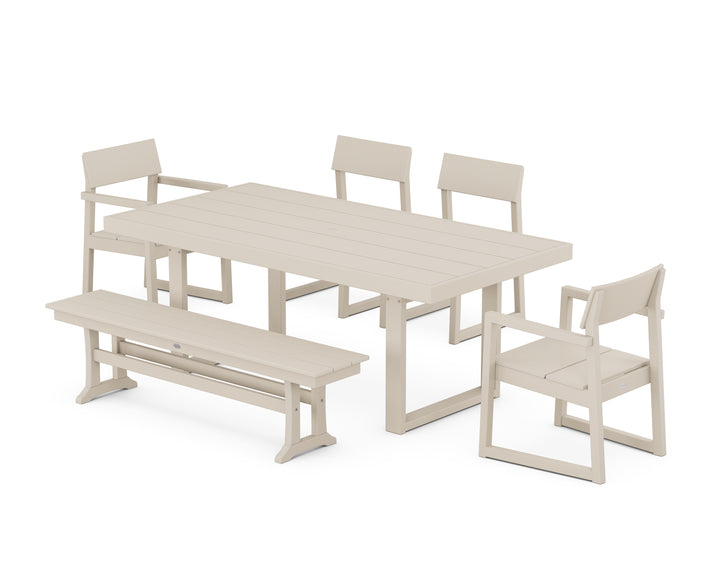 POLYWOOD® EDGE 6-Piece Dining Set with Bench