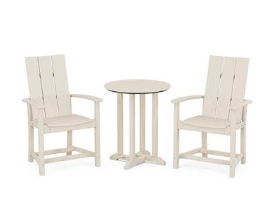 Modern Adirondack 3-Piece Round Farmhouse Bistro Dining Set