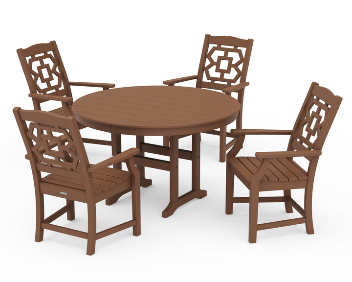 Martha Stewart by POLYWOOD® Chinoiserie 5-Piece Round Farmhouse Dining Set