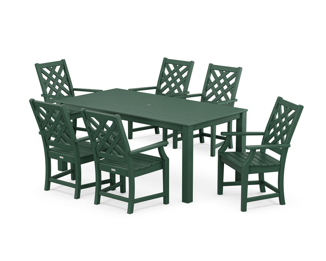 Country Living Wovendale Arm Chair 7-Piece Parsons Dining Set