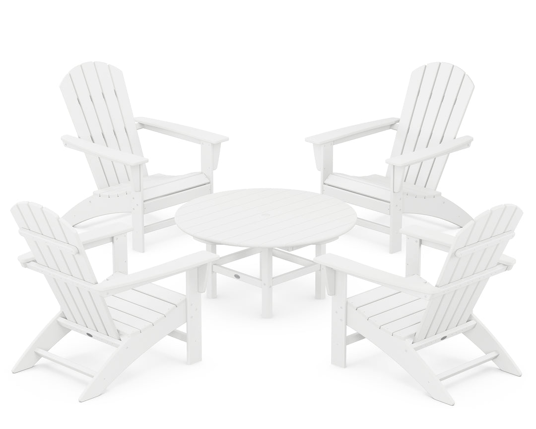 POLYWOOD® Nautical 5-Piece Adirondack Chair Conversation Set