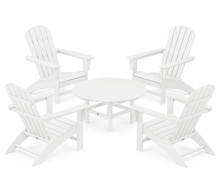 POLYWOOD® Nautical 5-Piece Adirondack Chair Conversation Set