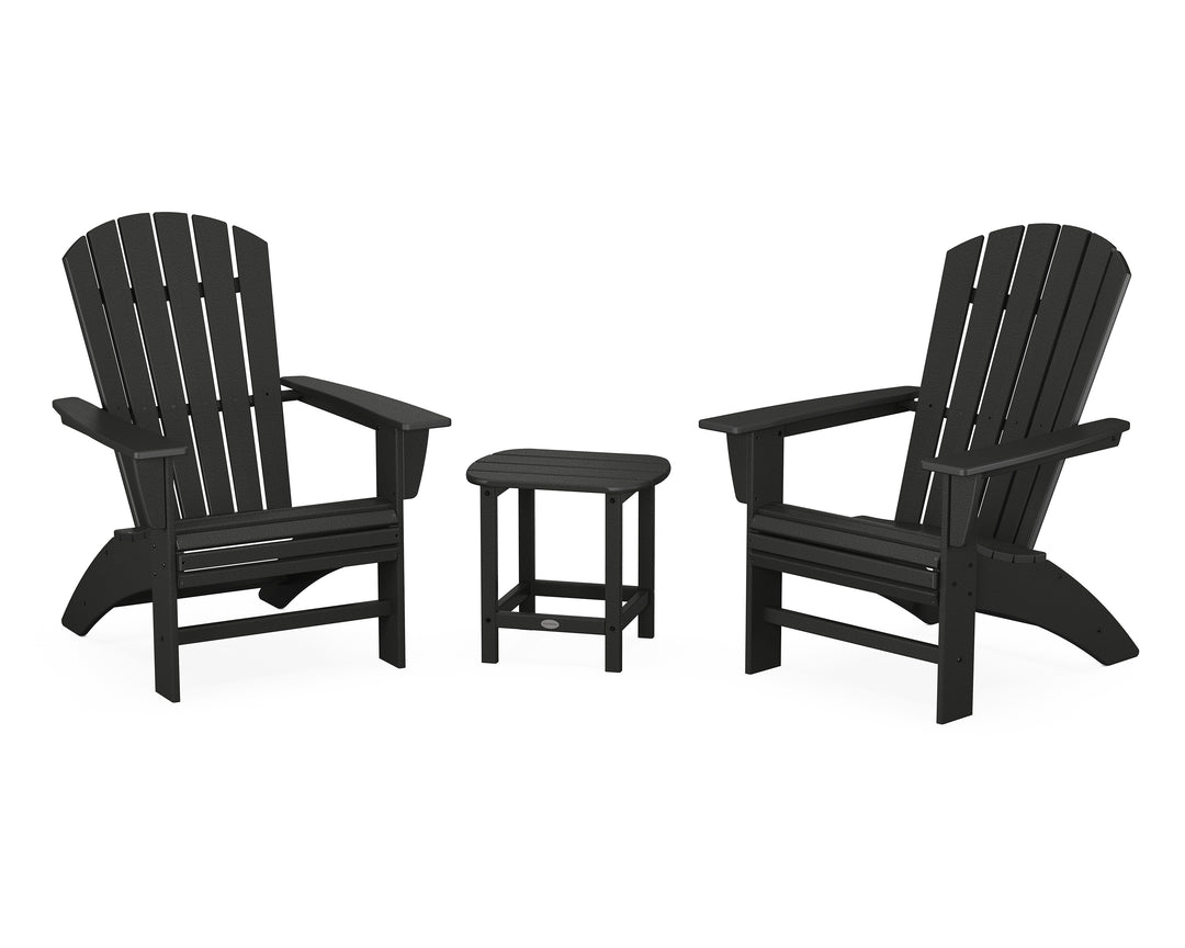 POLYWOOD® Nautical 3-Piece Curveback Adirondack Set