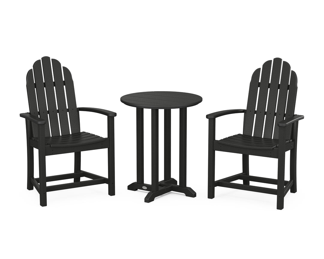 POLYWOOD® Classic Adirondack 3-Piece Round Bistro Dining Set