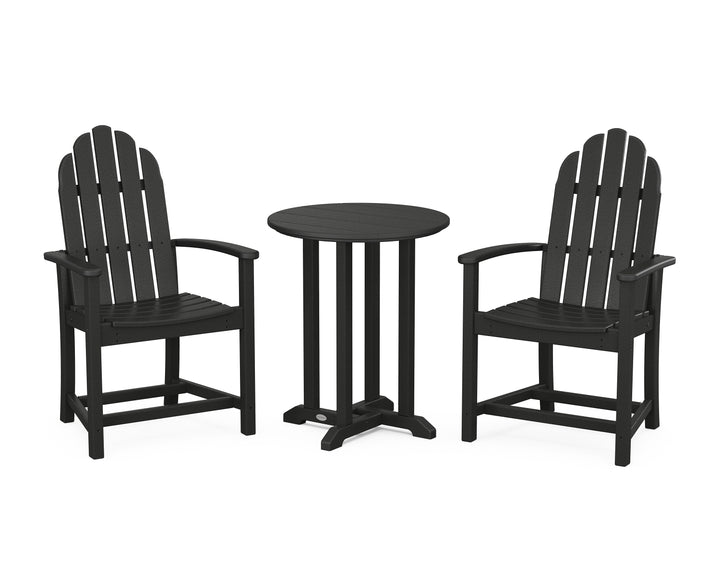 POLYWOOD® Classic Adirondack 3-Piece Round Bistro Dining Set