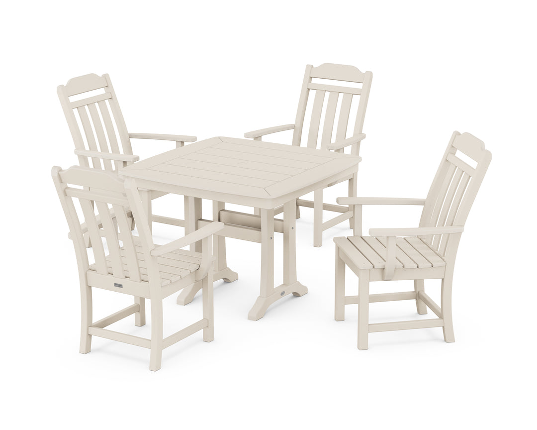 Country Living Cottage 5-Piece Dining Set with Trestle Legs