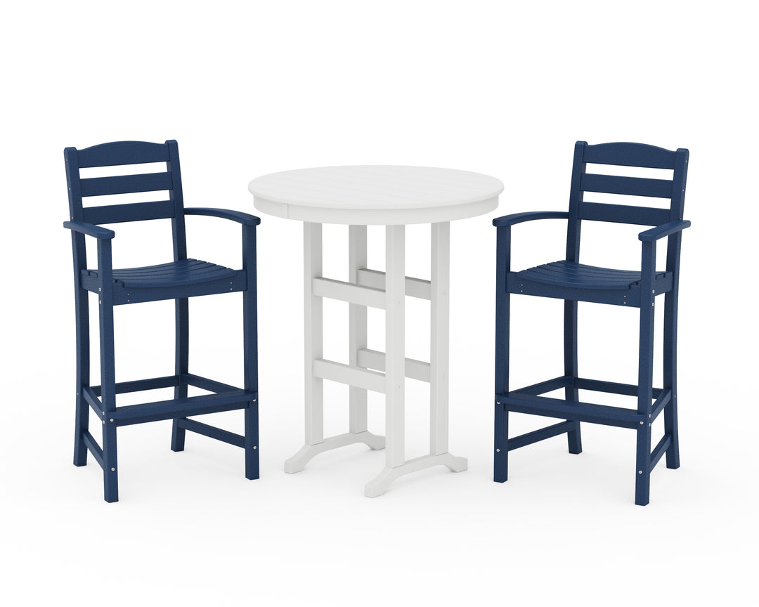 POLYWOOD® La Casa Café 3-Piece Round Farmhouse Bar Set