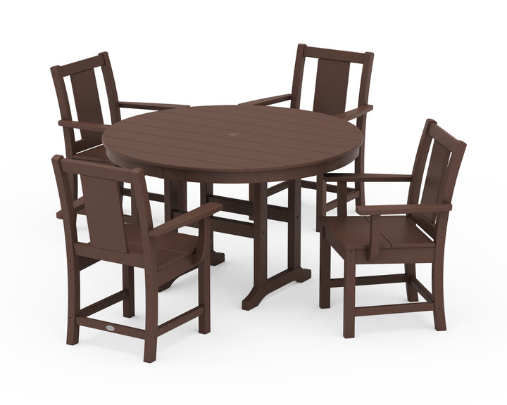 POLYWOOD® Prairie 5-Piece Round Farmhouse Dining Set