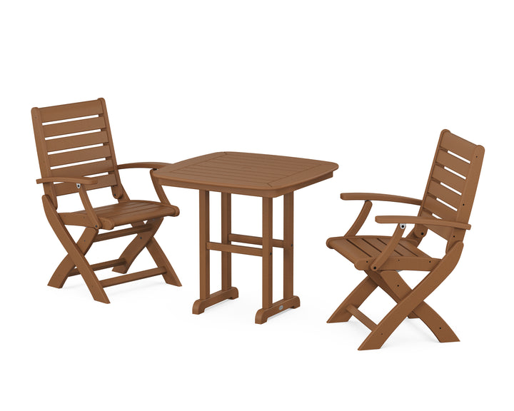 POLYWOOD® Signature Folding Chair 3-Piece Dining Set