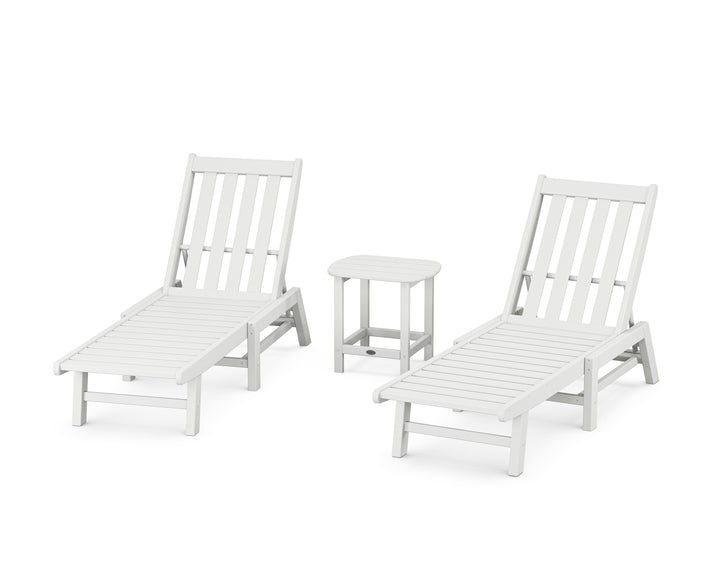 POLYWOOD® Vineyard 3-Piece Chaise Set
