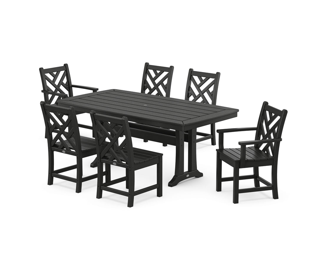 POLYWOOD® Chippendale 7-Piece Dining Set with Trestle Legs