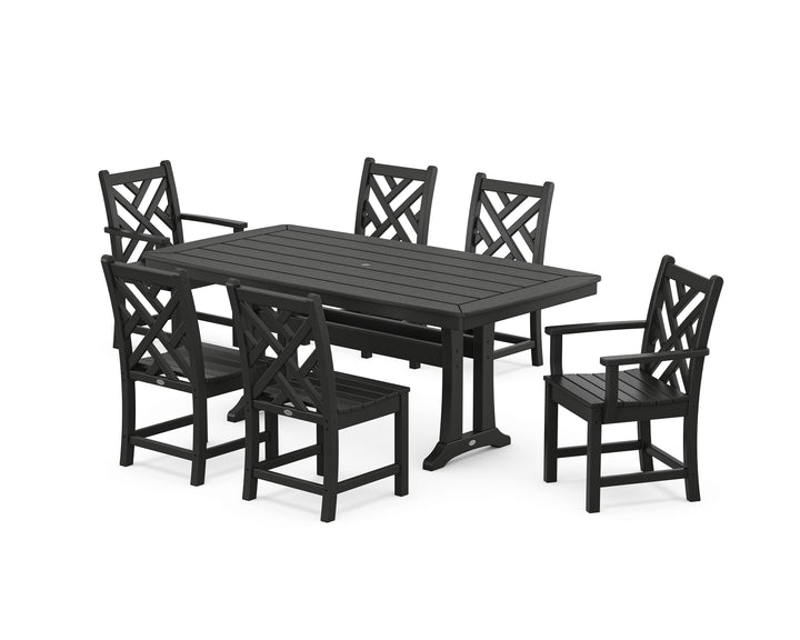 POLYWOOD® Chippendale 7-Piece Dining Set with Trestle Legs