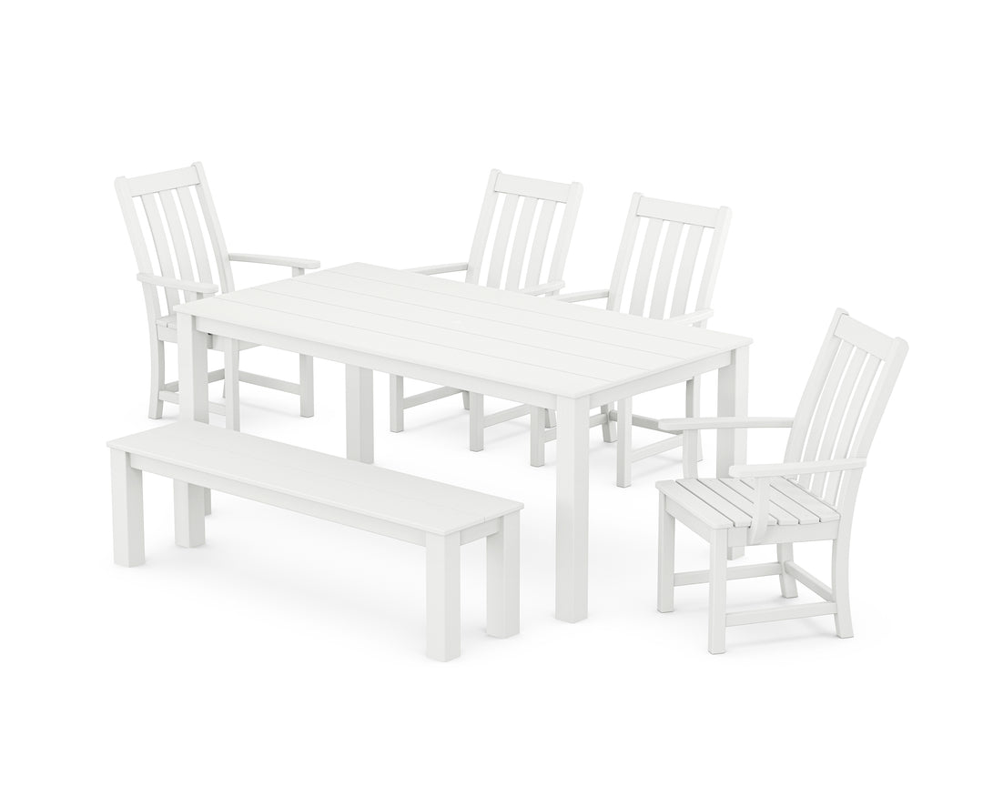 POLYWOOD® Vineyard 6-Piece Parsons Dining Set with Bench