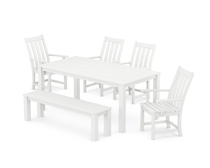 POLYWOOD® Vineyard 6-Piece Parsons Dining Set with Bench
