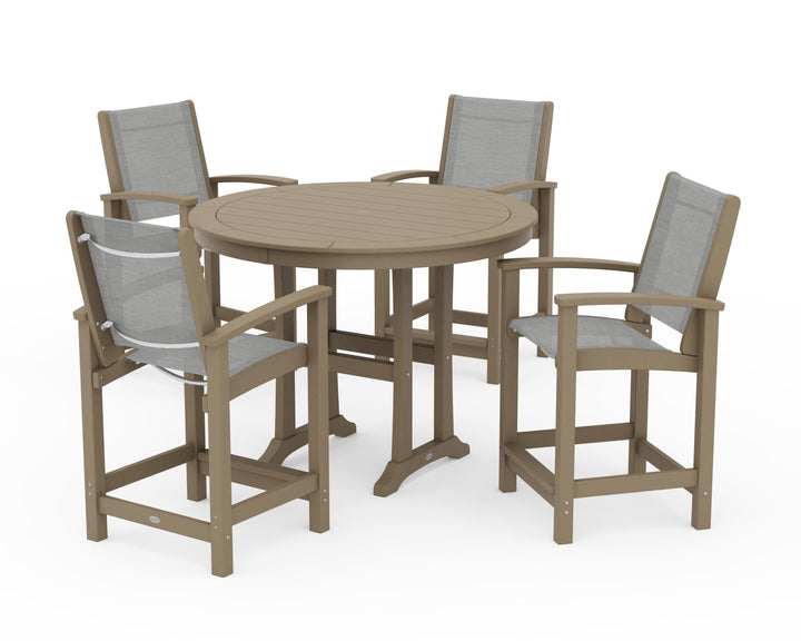 POLYWOOD® Coastal 5-Piece Counter Set