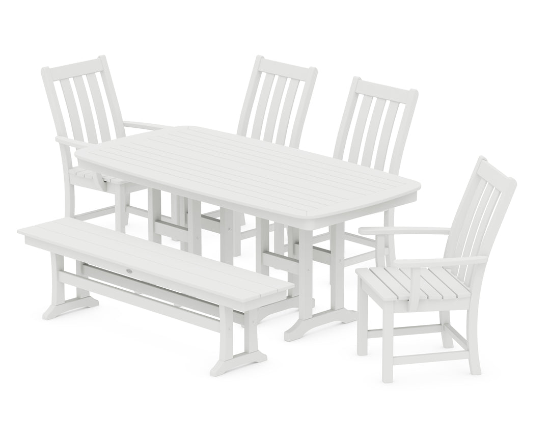 POLYWOOD® Vineyard 6-Piece Dining Set with Bench
