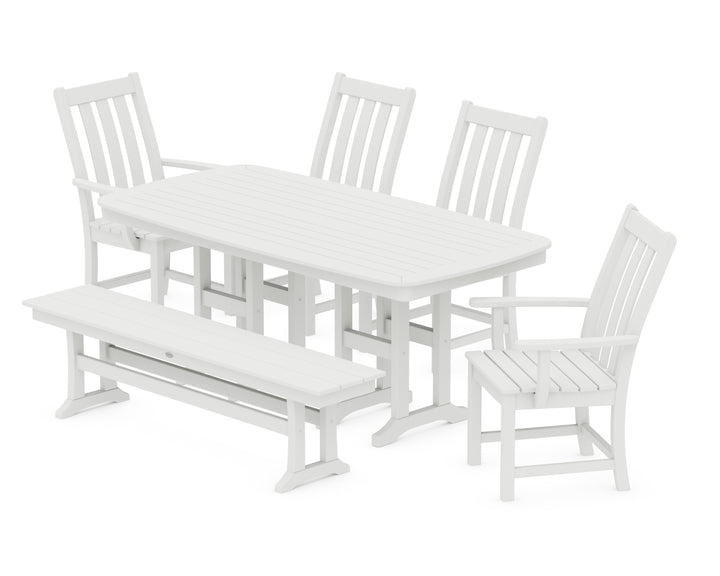 POLYWOOD® Vineyard 6-Piece Dining Set with Bench