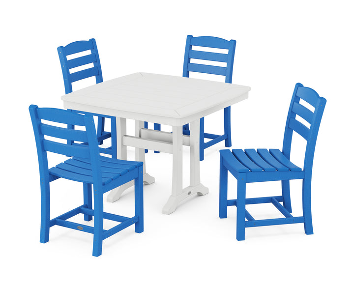 POLYWOOD® La Casa Café Side Chair 5-Piece Dining Set with Trestle Legs
