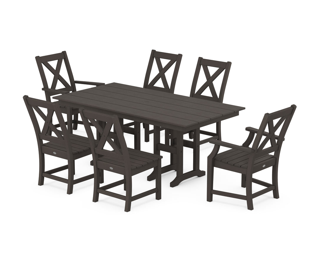 POLYWOOD® Braxton 7-Piece Farmhouse Dining Set