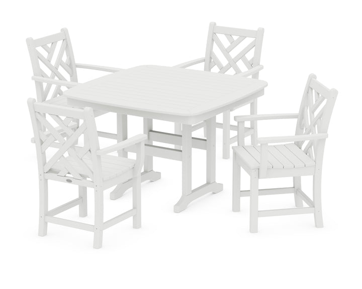 POLYWOOD® Chippendale 5-Piece Dining Set with Trestle Legs