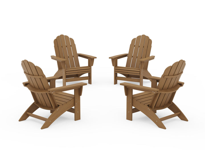 POLYWOOD® 4-Piece Vineyard Grand Adirondack Chair Conversation Set