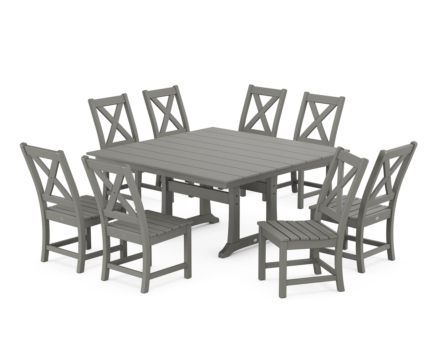 Braxton Side Chair 9-Piece Farmhouse Dining Set