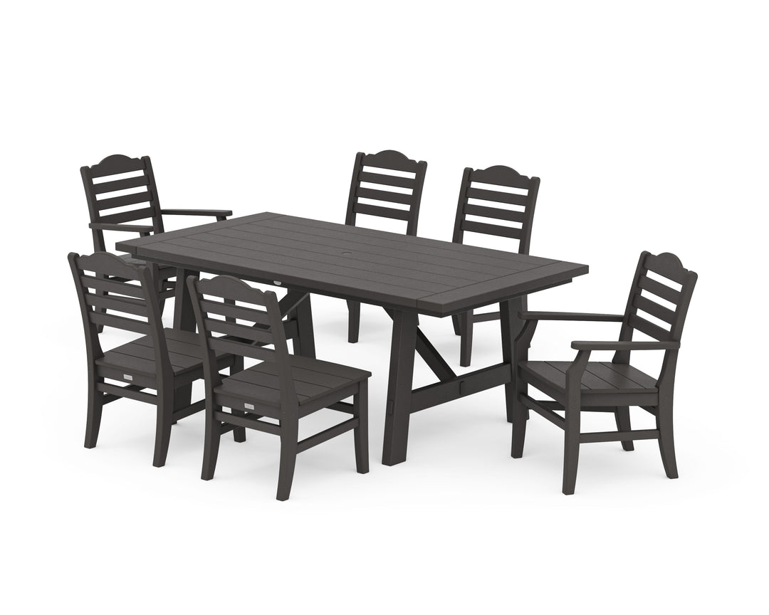 POLYWOOD® Savannah 7-Piece Rustic Farmhouse Dining Set