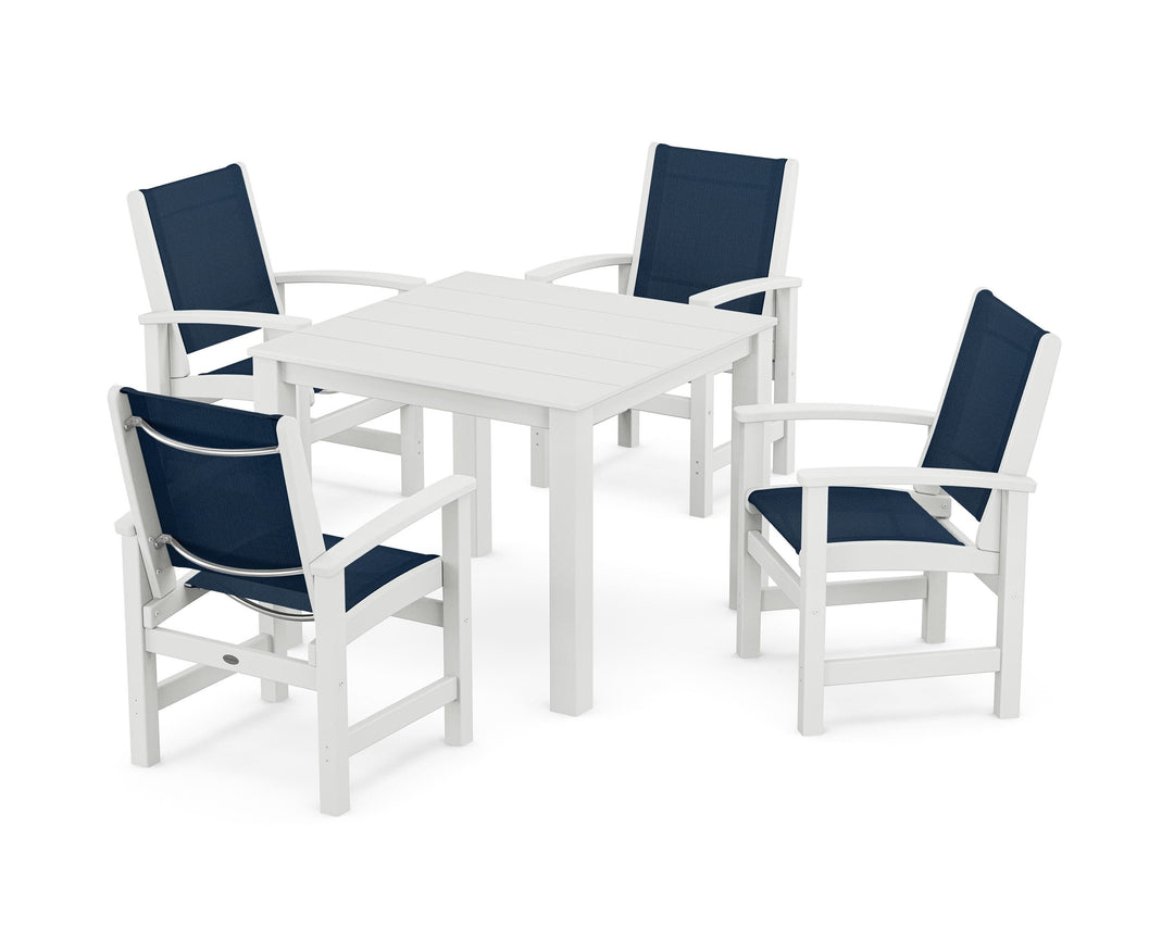POLYWOOD® Coastal 5-Piece Parsons Dining Set