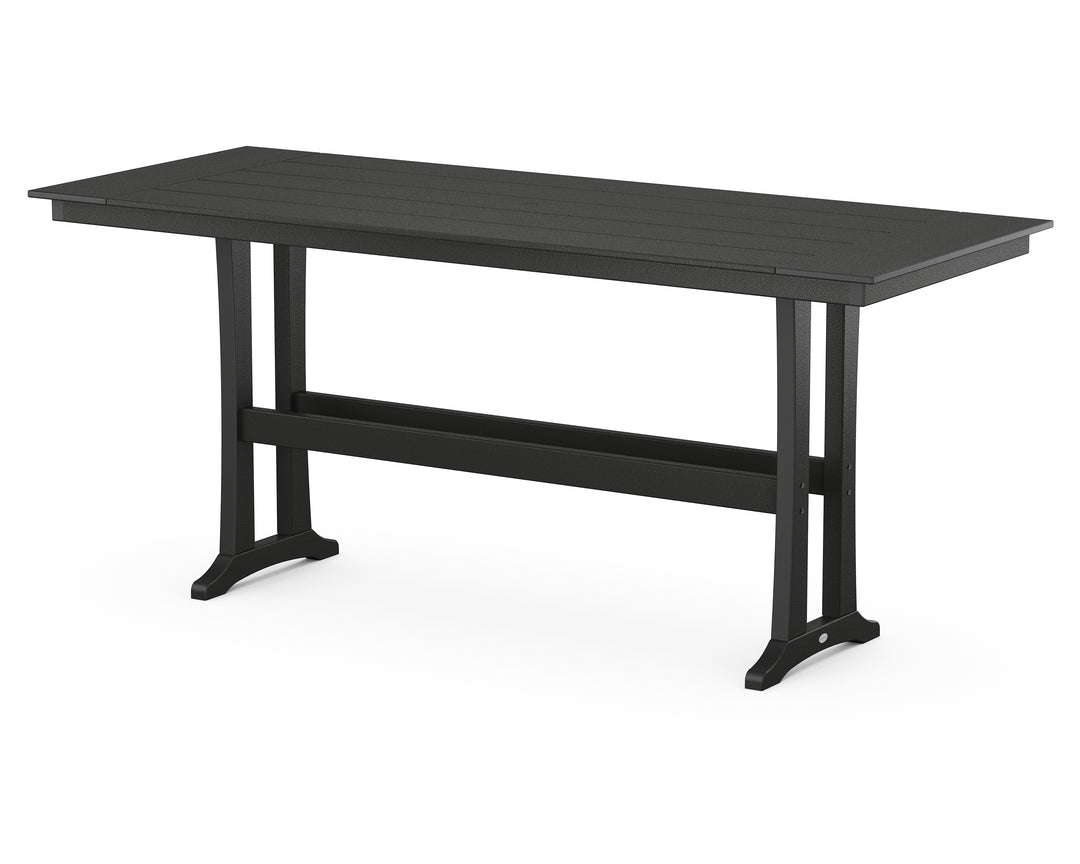 POLYWOOD® Farmhouse Trestle 38” x 96” Bar Table