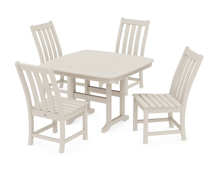 POLYWOOD® Vineyard Side Chair 5-Piece Dining Set with Trestle Legs