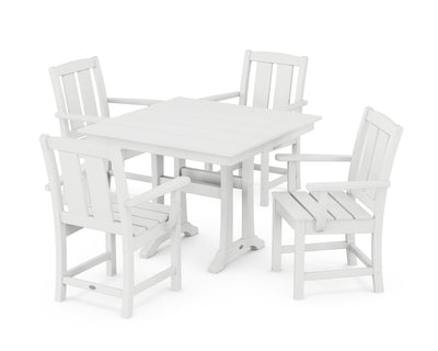 Mission 5-Piece Farmhouse Dining Set with Trestle Legs