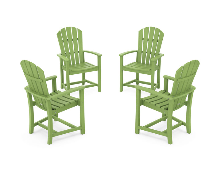 POLYWOOD® Palm Coast 4-Piece Upright Adirondack Conversation Set