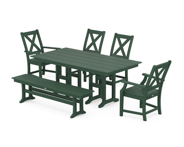 POLYWOOD® Braxton 6-Piece Farmhouse Dining Set
