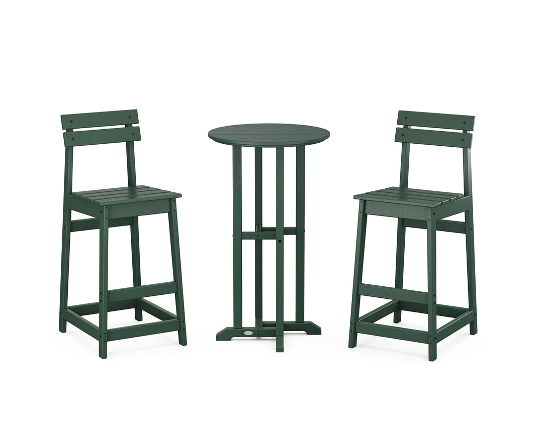 POLYWOOD® Modern Studio Plaza Bar Chair 3-Piece Bistro Set
