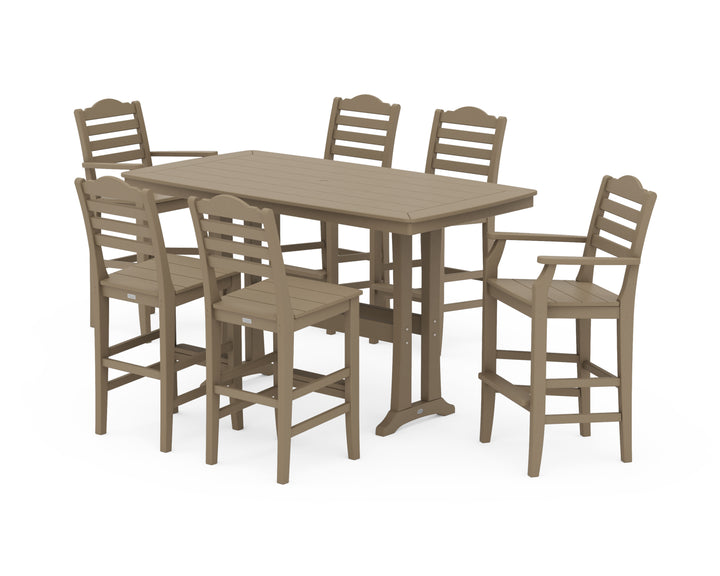 Draper James™ by  POLYWOOD® Savannah 7-Piece Bar Set with Trestle Legs