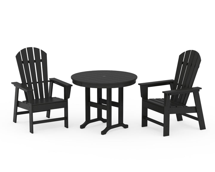 POLYWOOD® South Beach 3-Piece Round Farmhouse Dining Set