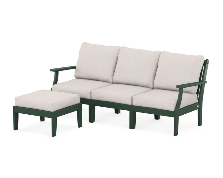 POLYWOOD® Braxton Modular 4-Piece Deep Seating Set with Ottoman