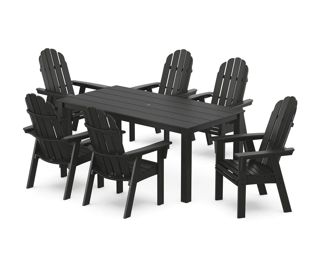 POLYWOOD® Vineyard Curveback Adirondack 7-Piece Parsons Dining Set