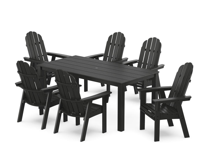 POLYWOOD® Vineyard Curveback Adirondack 7-Piece Parsons Dining Set