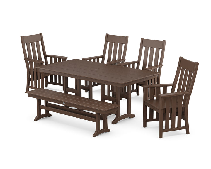 Martha Stewart by POLYWOOD® Acadia 6-Piece Farmhouse Dining Set with Bench