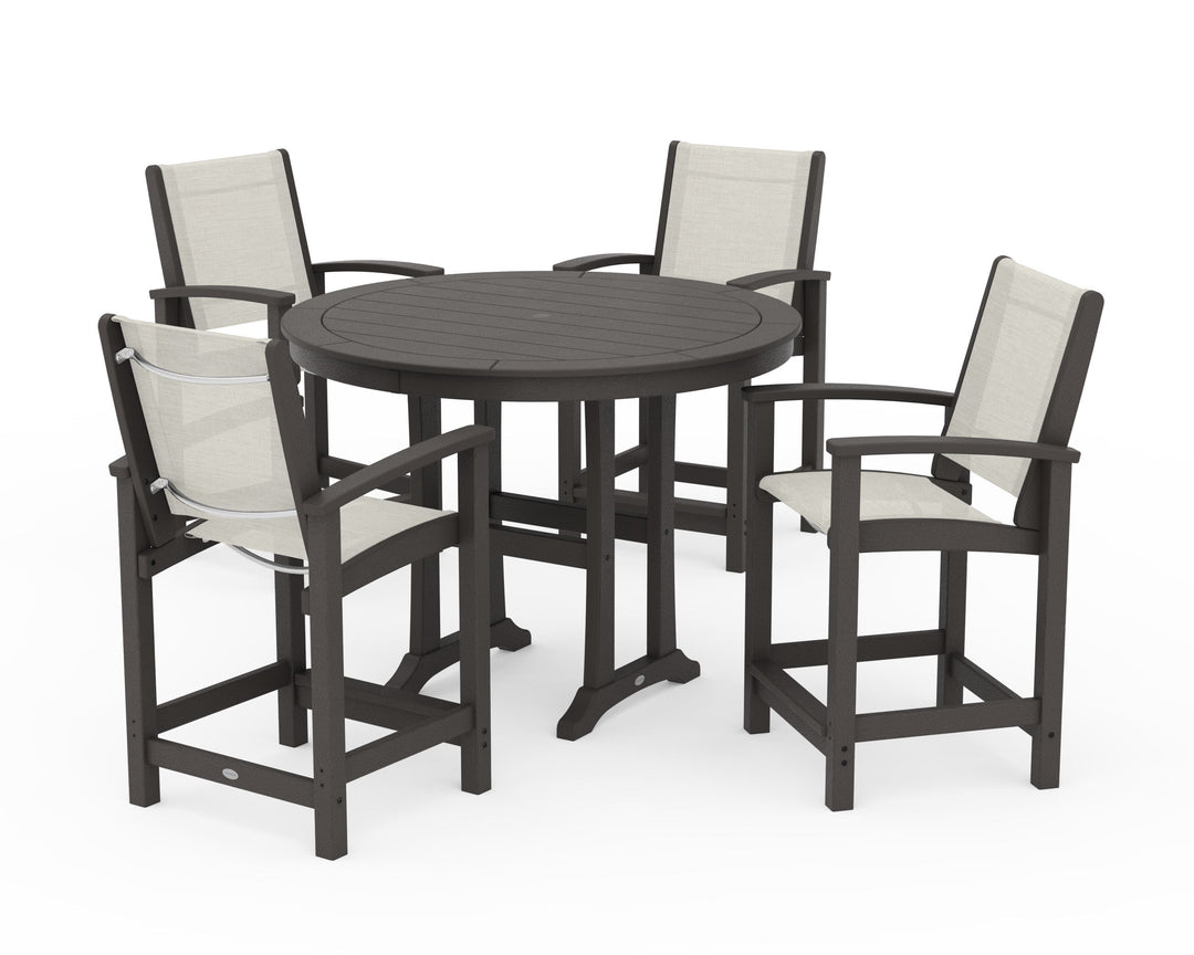POLYWOOD® Coastal 5-Piece Counter Set